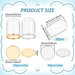 20 cloche en verre&nbsp;DIY-BC0015-33