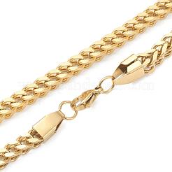 Conjuntos de joyería de pulseras y collares de cadena de trigo de acero inoxidable 304 con revestimiento de iones (IP)&nbsp;SJEW-B019-04A-G