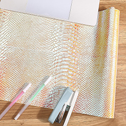 Tissu en cuir pu laser&nbsp;DIY-WH20032-57G