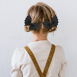 8 stücke 4 stil halloween thema fledermaus & bowknot imitation leder alligator haar clips & haarspangen&nbsp;PHAR-WR0001-01