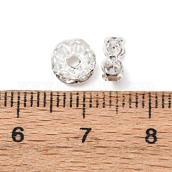 Perles séparateurs en laiton avec strass&nbsp;RB-A014-L7mm-01S