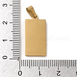 Pendentifs vierges estampés en acier inoxydable 304 avec placage sous vide PVD&nbsp;STAS-B053-03G
