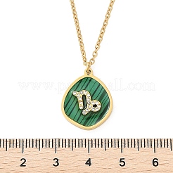 Collane con ciondolo a forma di costellazione in micro pavé di zirconi cubici in acciaio inossidabile 304&nbsp;NJEW-R021-01G-10