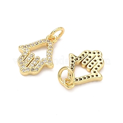 Ottone micro spianare pendenti zirconi&nbsp;KK-P345-38G