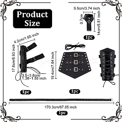 Armband und Kettengürtel aus PU-Leder&nbsp;AJEW-OC0004-77B