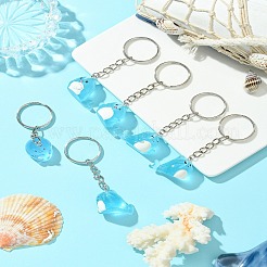 6 porte-clés en résine lumineuse&nbsp;KEYC-FS00020