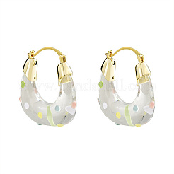 Orecchini a cerchio da donna in resina e ottone&nbsp;FS-WGF4F65-01