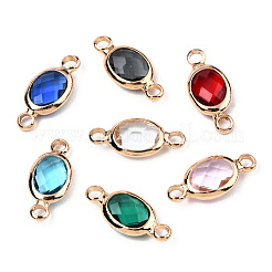 70 Stück 7 Farben k9 Glasverbinder Charms&nbsp;GLAA-N038-24
