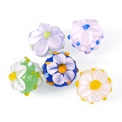 5 Stück 5 Farben handgefertigte Bunte Malerei-Emaille-Perlen&nbsp;LAMP-TA0002-77