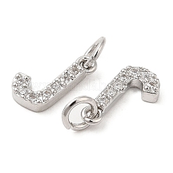 Breloques en laiton avec zircone cubique AAA de type micro-pavé&nbsp;ZIRC-P067-11P-J-NR