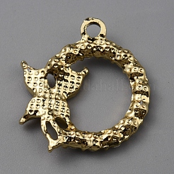 Pendentifs d'émail en alliage&nbsp;PALLOY-WH0112-03KCG-04