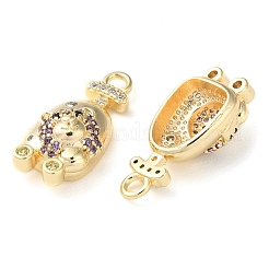 Colgante micropavé cubic zirconia de latón&nbsp;KK-F862-08G