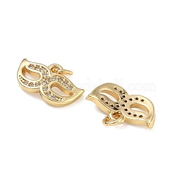 Latón micro pavimenta claro cubic zirconia encantos&nbsp;CU-CBAF0F8-11G