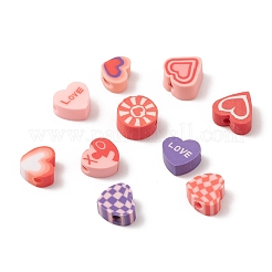 100pcs 5 Art handgemachte Polymer-Ton-Perlen&nbsp;CLAY-FS0001-34