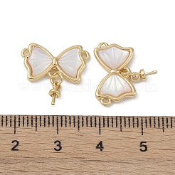 Muschel-Anhänger aus Messing mit Pavé-Verschluss&nbsp;KK-G497-08G