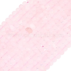 Natürlichen Rosenquarz Perlen Stränge&nbsp;G-P575-A09-8x5mm