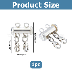 925 fermoir magnétique coulissant en argent sterling&nbsp;PALLOY-HS00049