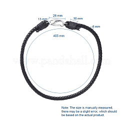 Les bracelets d'enveloppe de cuir tressées&nbsp;BJEW-JB04815