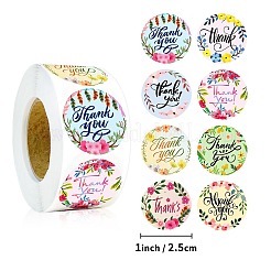 Runde Dankeschön-Geschenkaufkleberrollen aus Papier&nbsp;PW-WG28977-01