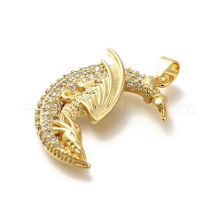 Crémaillère en laiton avec pendentifs en zircone cubique&nbsp;KK-Z086-13G-02
