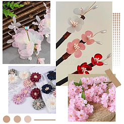 1 paquet de cœur de fleur artificielle en gypse&nbsp;DIY-GF0014-33B