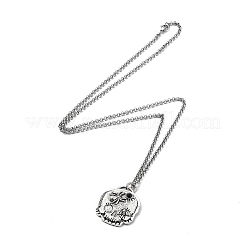 Collane con pendente in strass teschio con catene rolò&nbsp;NJEW-F309-08