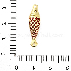 Ciondoli a forma di pesce in ottone smaltato&nbsp;KK-H527-11G-06