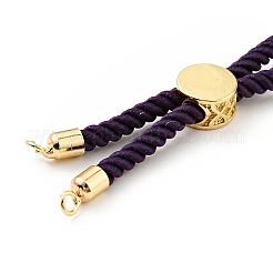 Bracelets coulissants en corde milan torsadée à moitié finis&nbsp;FIND-G032-01G-13