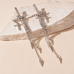 Messing-Strass-Ohrstecker für Damen&nbsp;WG65369-01