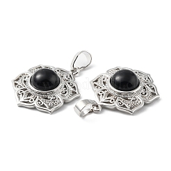 Natürlichen Obsidian Anhänger&nbsp;X-G-P498-02P-02