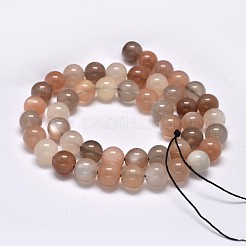 Brins de perles multi-pierres de lune naturelles de qualité aa&nbsp;G-M296-01-12mm