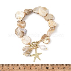 Bracelets à breloques en alliage océanique en forme d'étoile de mer&nbsp;BJEW-JB14278