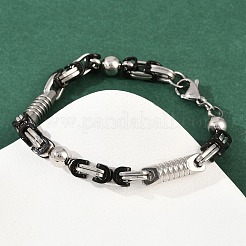 Bracelets à chaîne byzantine en acier inoxydable 201 pour femmes&nbsp;BJEW-B143-09EBP