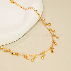 Elegante Fußkettchen aus Messing mit Tropfenquaste für Damen&nbsp;RZ6656