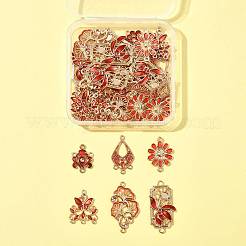 36pcs 6 Arten Legierungs-Emaille-Verbindungsstückcharme&nbsp;FIND-FS0004-46B