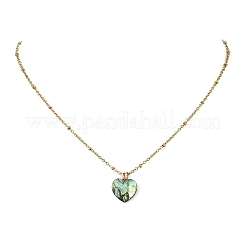 Geometrischer Anhänger aus natürlicher Paua-Muschel&nbsp;NJEW-JN06602