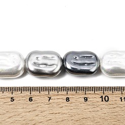 Colliers de perles de coquillage en verre électroplaqué&nbsp;BSHE-B009-F03-01