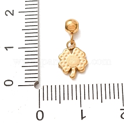 Colgantes de acero inoxidable 304 con micropavé de circonitas cúbicas transparentes&nbsp;CU-CBAB6EC-12G
