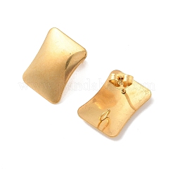 304 orecchini a bottone in acciaio inossidabile&nbsp;LS-EJEW-R151-01G-09