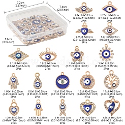 36pcs 18 Arten Legierungs-Emaille-Charms&nbsp;ENAM-FS0002-87