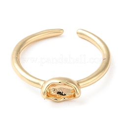 Offener Manschettenring aus Zinklegierung und 14 Karat Gold&nbsp;RJEW-Q169-01G-02