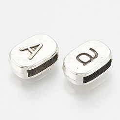 Tibetische Stil Legierung Buchstaben Dia Charme&nbsp;TIBEB-R067-AS-LF