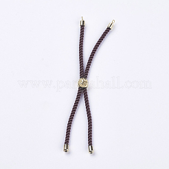 Nylon Twisted Cord Armband machen&nbsp;MAK-F018-G-RS