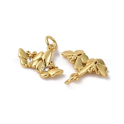 Colgante micropavé cubic zirconia de latón&nbsp;KK-P308-38G