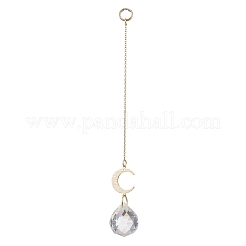 2 Stück Glas-Sonnenfänger mit Messing-Hängebefestigung&nbsp;HJEW-JM04588