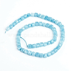 Natural de jade blanco imitación amazonita perlas hebras&nbsp;G-E560-A03-A