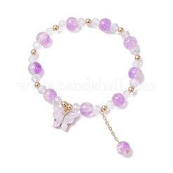 Braccialetti con ciondoli a farfalla in lega acrilica&nbsp;BJEW-JB12761