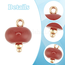 48 Stück 12 Stile gemischte Edelstein-Unterlegscheibe-Charms mit Rack-Plating-Messing-Schlaufen&nbsp;FIND-DR0001-37
