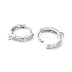 Ohrringbeschläge aus Messing mit klaren Zirkonia&nbsp;KK-S405-04P