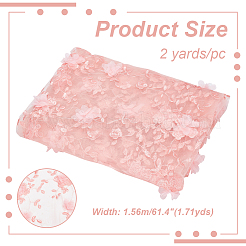 Polyester-Mesh-Stoff mit Blumenmuster&nbsp;DIY-WH0581-15
